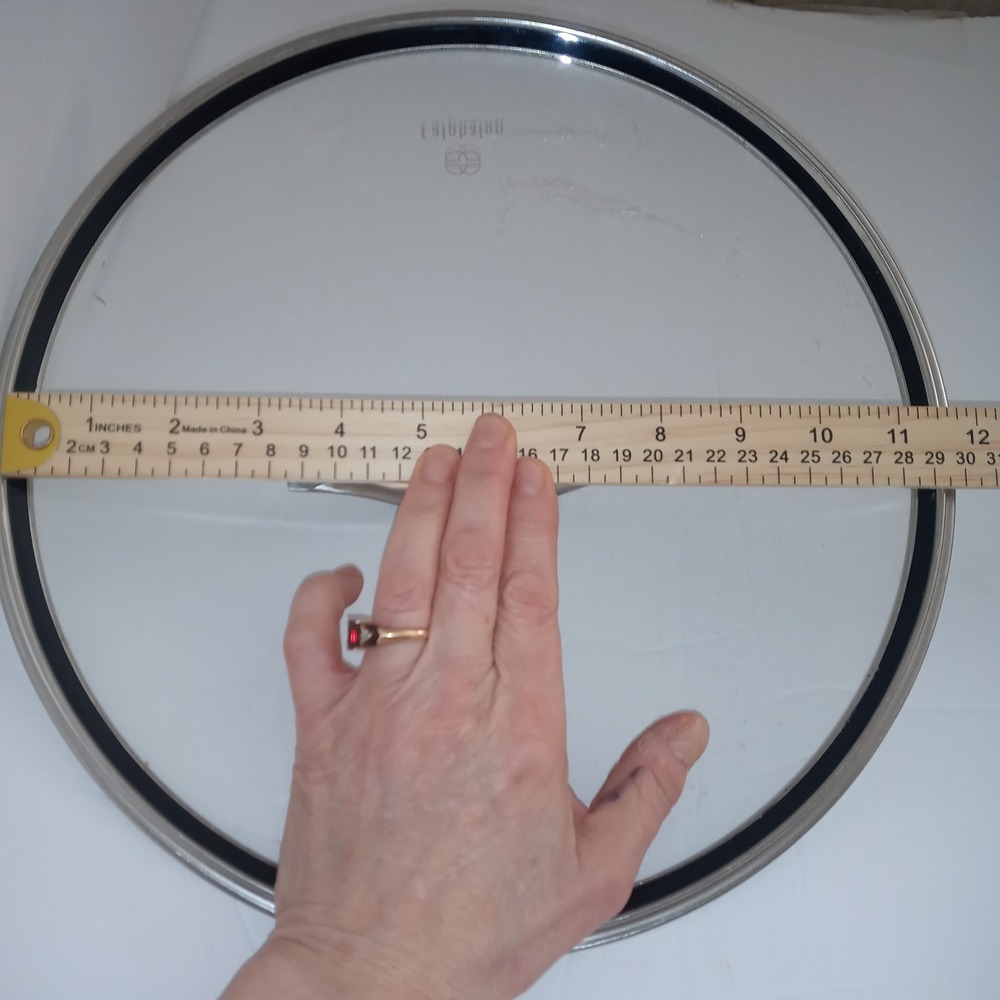Calphalon Replacement Glass Lid Cover For Fry Pan 11.75" Rim 12" Outer 12" - Picture 2 of 3